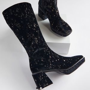 NWT Urban Outfitters Bella Celestial Tall Boots (Size 8 - Black)